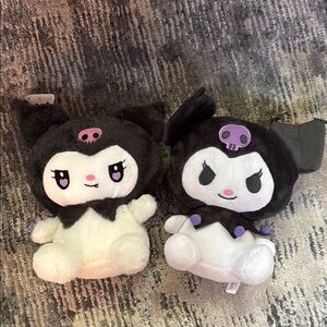 Kuromi Plush Toy Set - Black and White